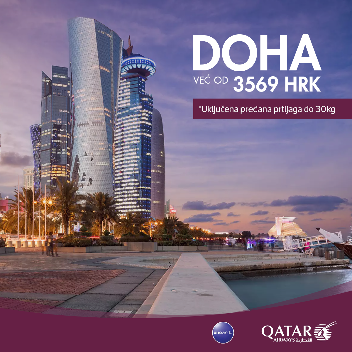 Pogled na Dohu, luksuzni hoteli, luksuzni restorani, zivot doha