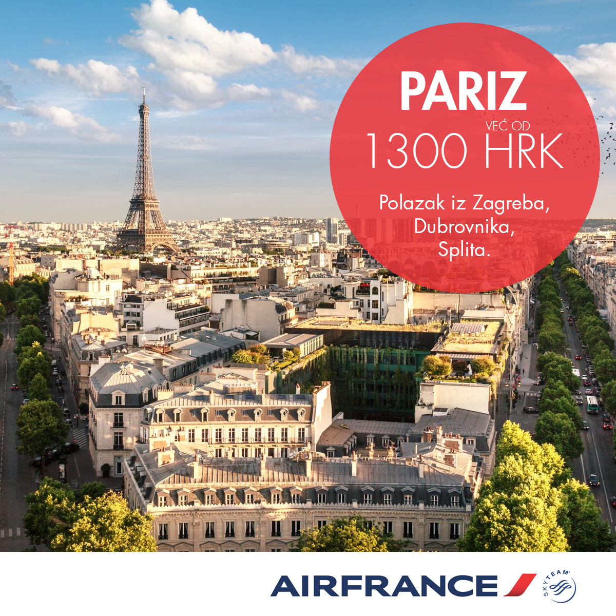 Pariz akcija 2019, Zagreb pariz, Split pariz, dubrovnik pariz, eiffelov toranj