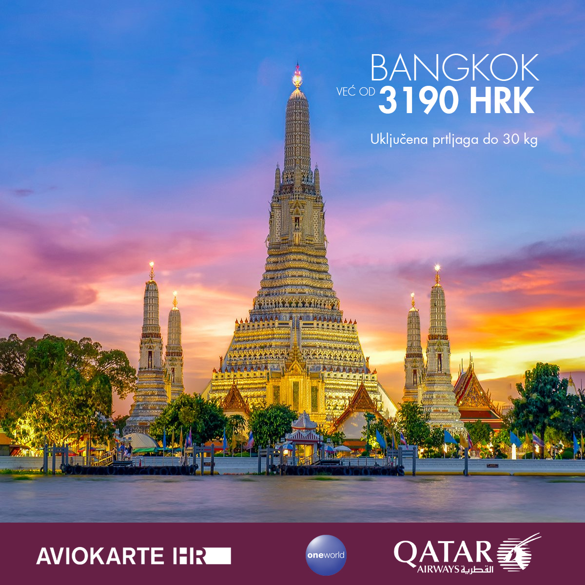 Bangkok vizual, Bangkok već od 3190 kuna, Bangkok jeftine avio karte, putovanje za Bangkok
